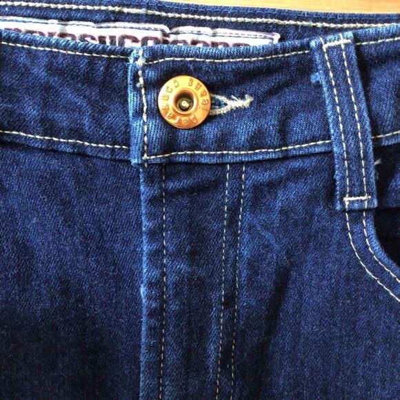 PARASUCO jeans denim long skirt western country dancing pockets splited  size 2 - Picture 5 of 11